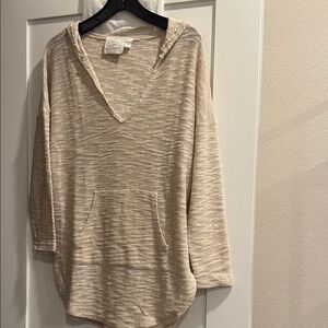 Green Dragon Beige Hoodie with Kangaroo Pocket